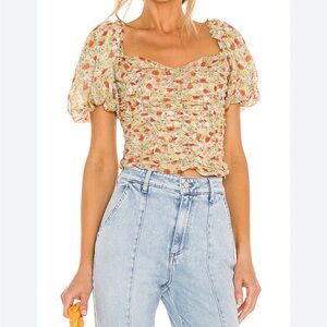 Floral Puff Sleeve Top